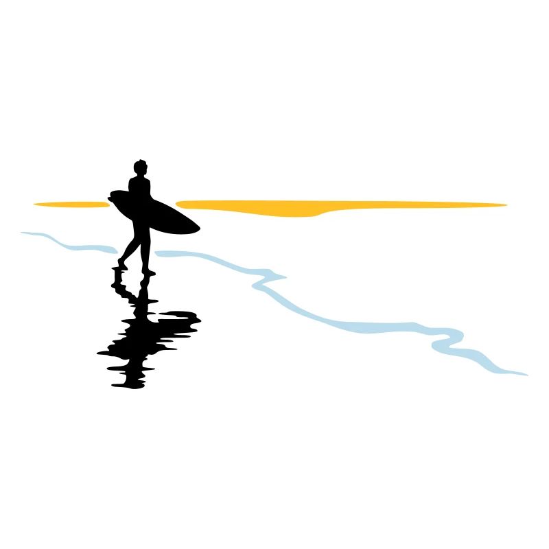Surfeur à la plage