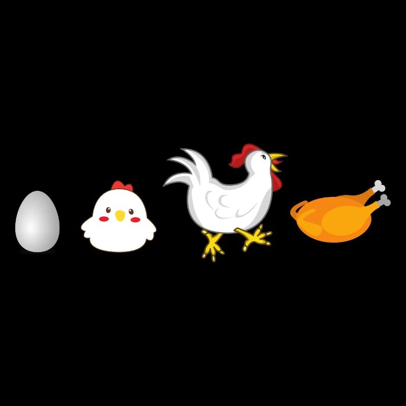 evolution egg chicken rooster hen original