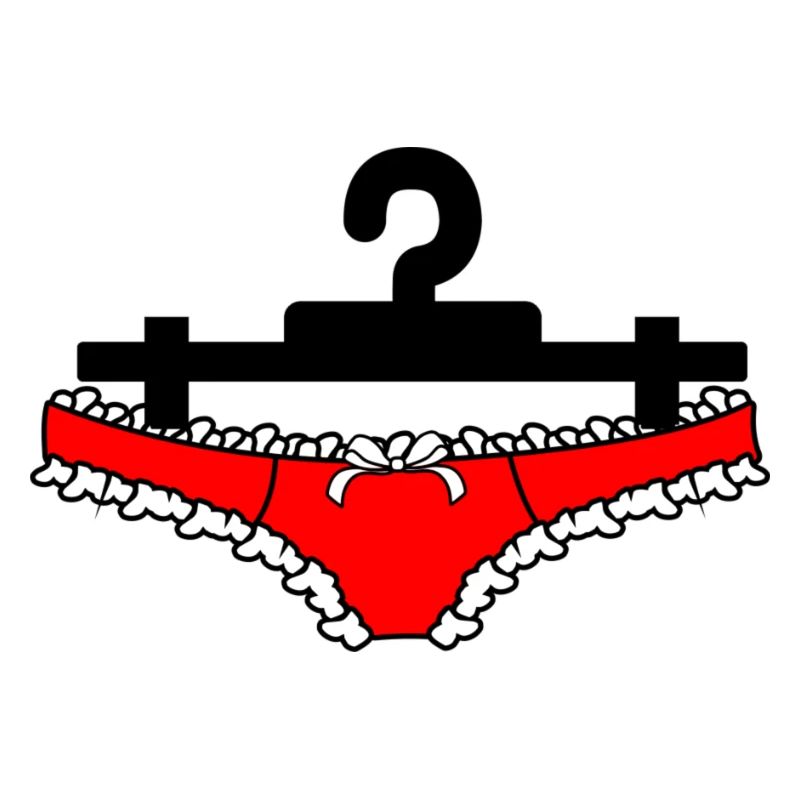 Dessous-Slips oder Damenunterhosen hängen an der Kleidung