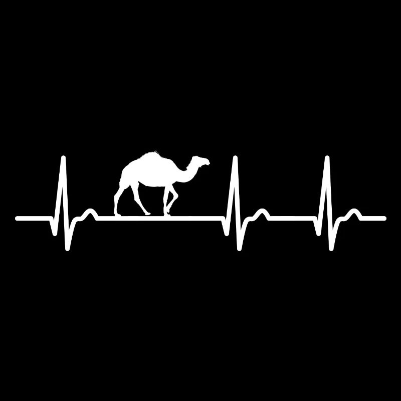 ECG curve - heart curve - pulse - camel - dromedary