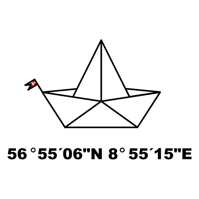 Folding boat, Ejerslev Havn coordinates design