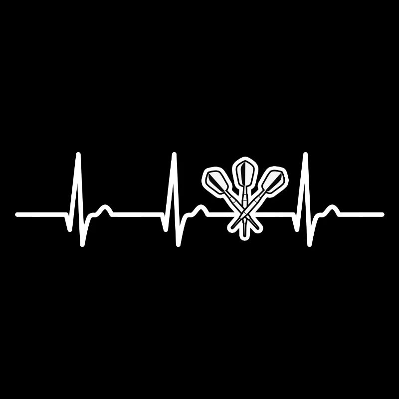 ECG curve - heart curve - pulse - darts - darts