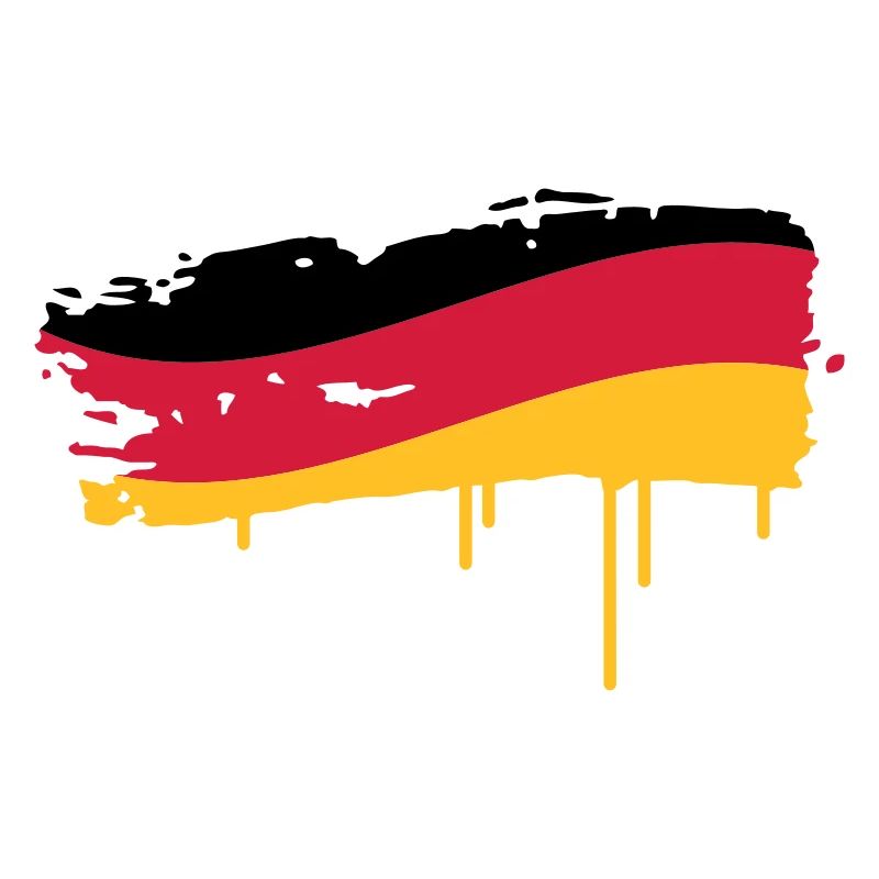 Germany flag painted with a brush stroke