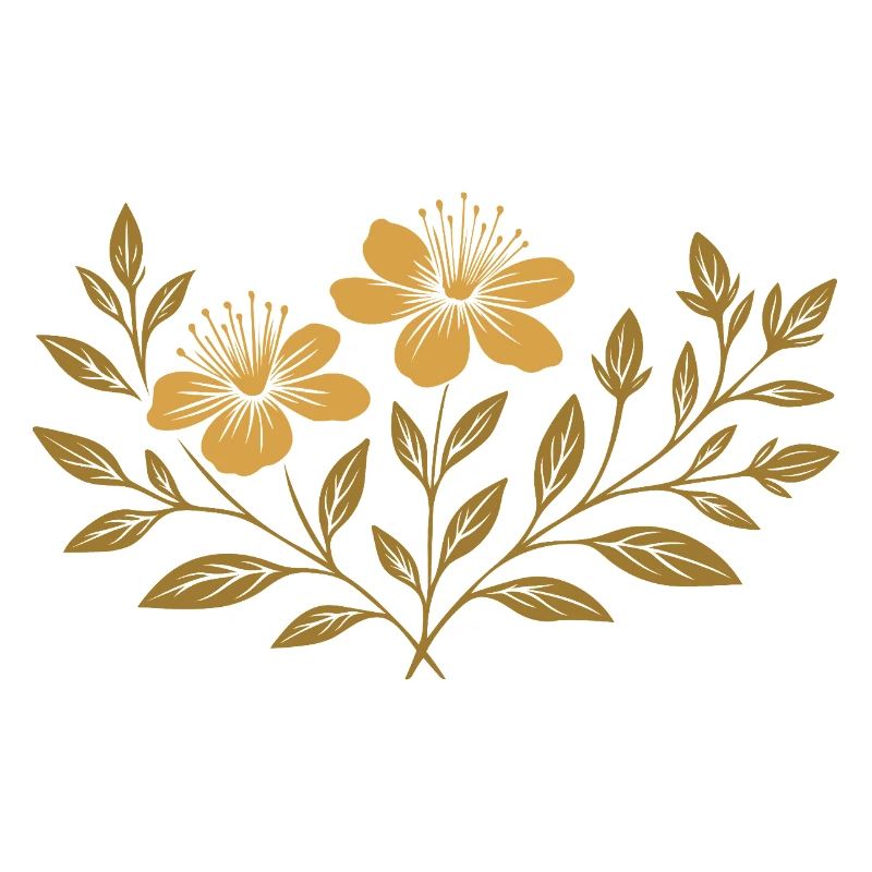 St. John's Wort - Botanical Design for Midsummer