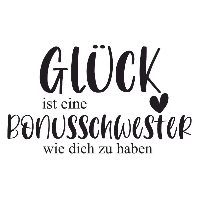 Bonusschwester Glück Geschenk Schwester Danke