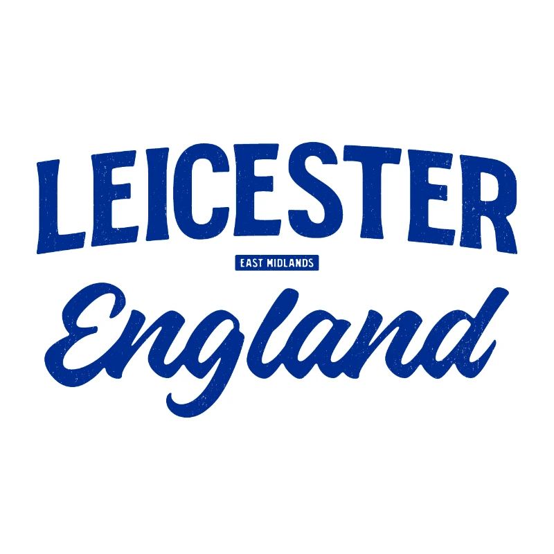 Leicester England Script Logo