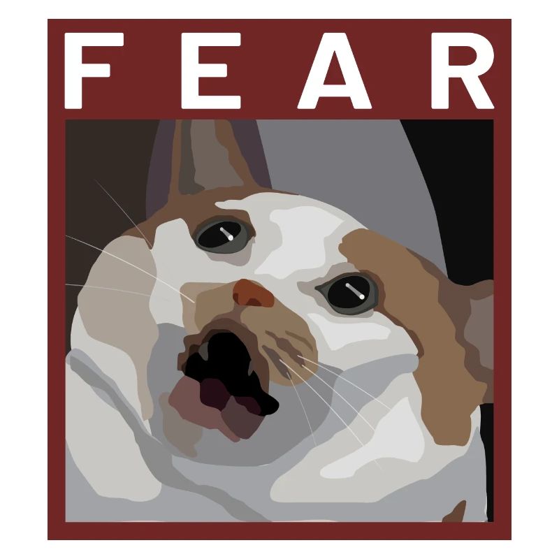 Chat effrayé Meme Illustration