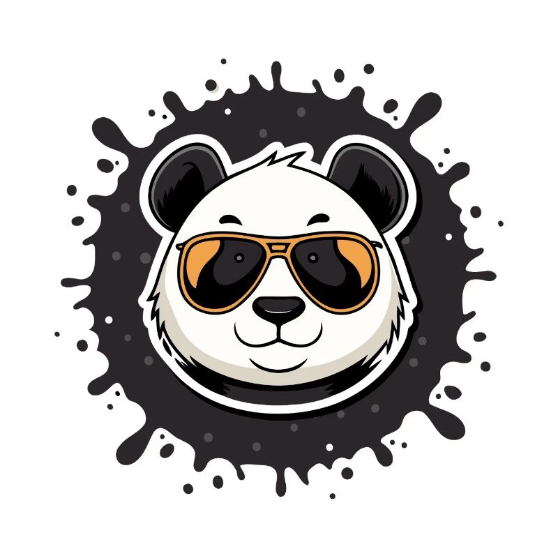 Panda chic glasses orange splash