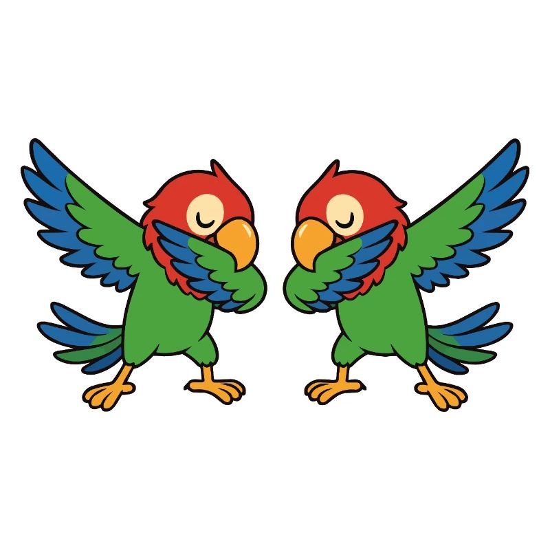 Parrot Dabbing Comic
