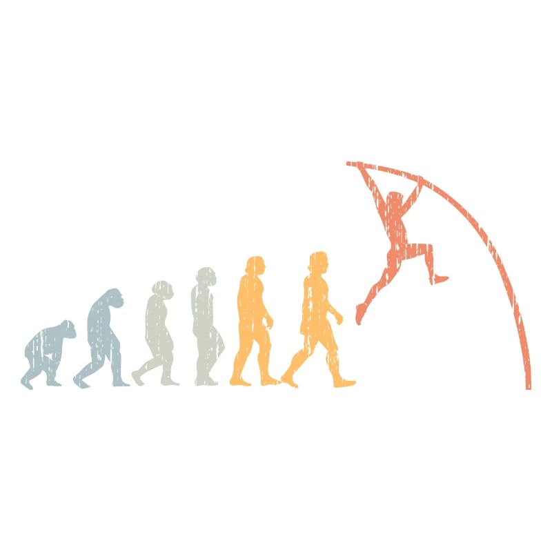 Vintage Pole Vault Human Evolution For A Pole