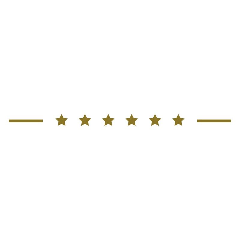 Noble decorative line with stars as underscore