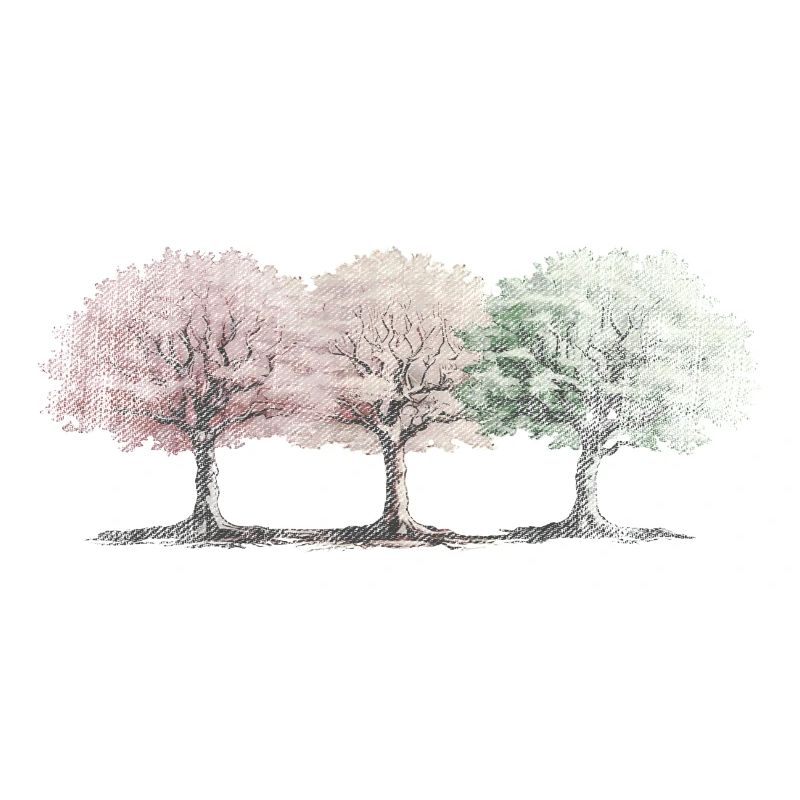 Bunte Bäume bunt Baum Wald