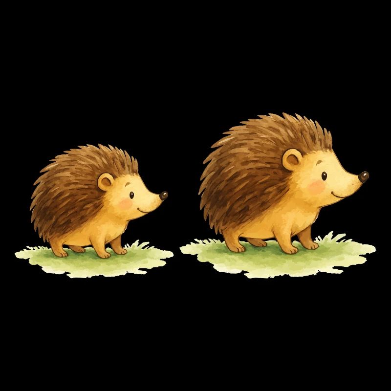 Cute hedgehogs for children's clothes