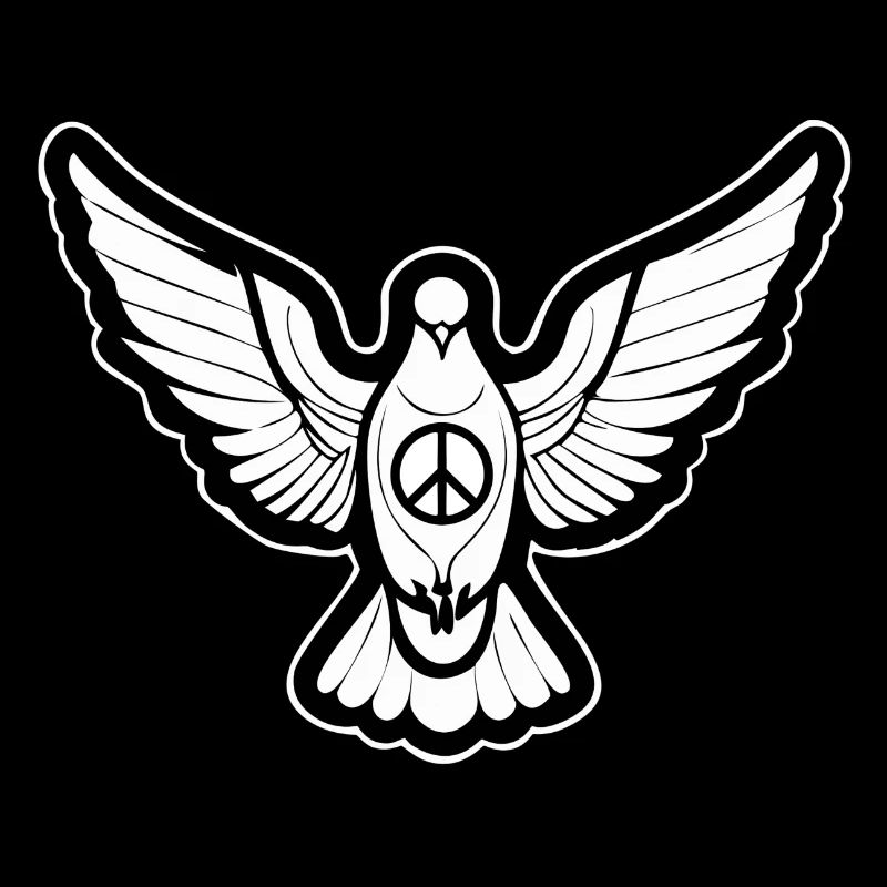 01 Friedenstaube Friedenszeichen Taube Symbol