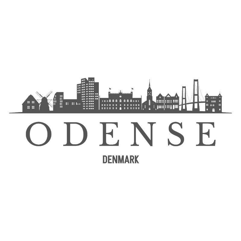 Danemark d’Odense, silhouette d’Odense