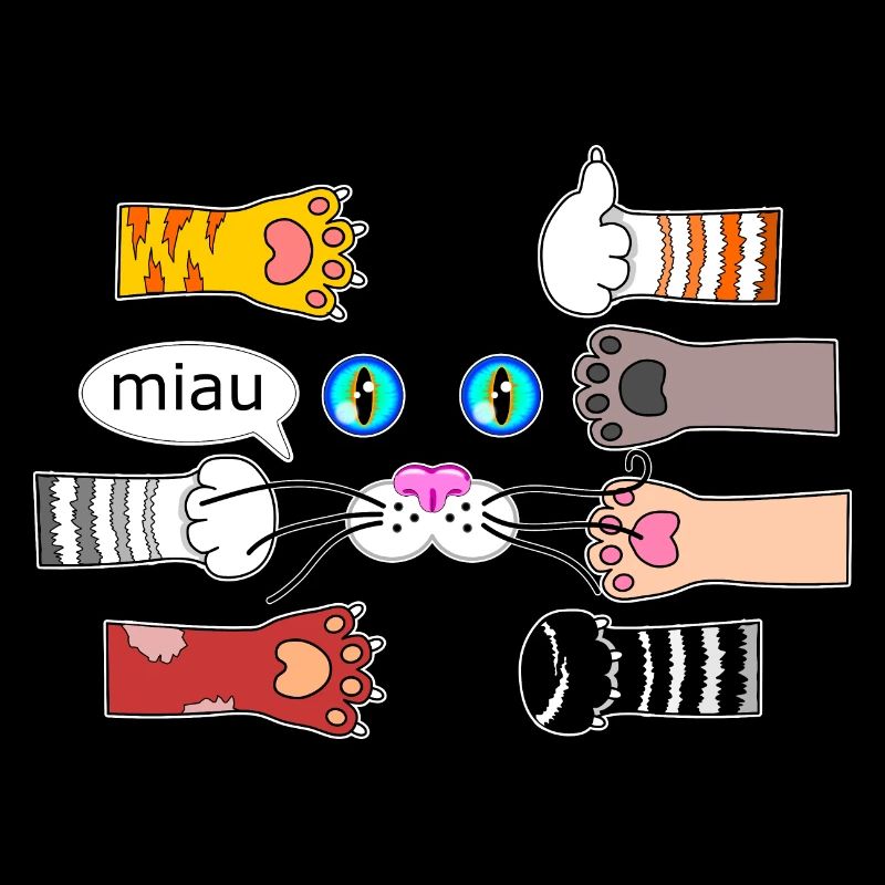 Cat Design Cat Paws Cat Muzzle