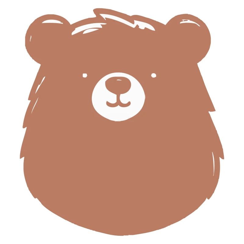 Simple bear in a flat handle