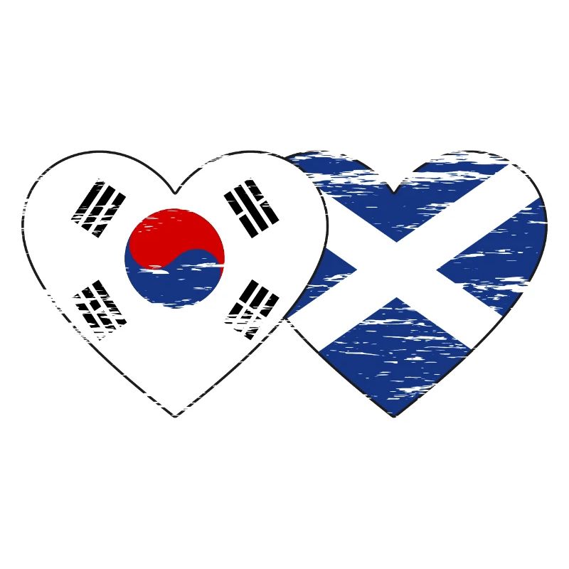Corée du Sud Ecosse Drapeau Utilisé