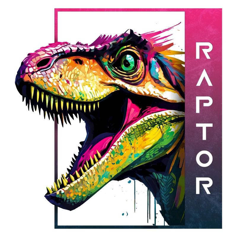 Dynamischer Velociraptor - Brüllender Raptor Artwork