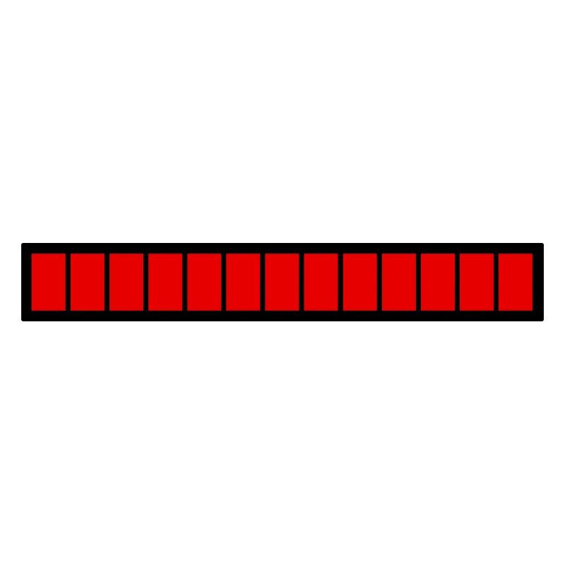 Rectangle loading bar Black Red (100%)