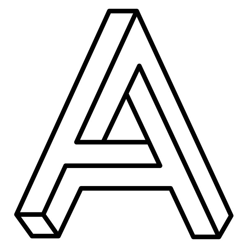 Unmögliche Form – Optische Täuschung Design