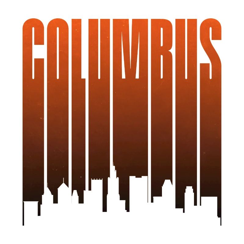 Columbus Skyline Sunset Gradient