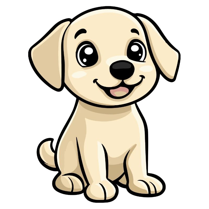 Labrador Hund Comic Niedlich