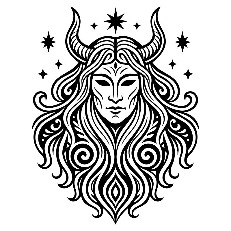 Rauhnächte Perchten Mask Pagan Symbol