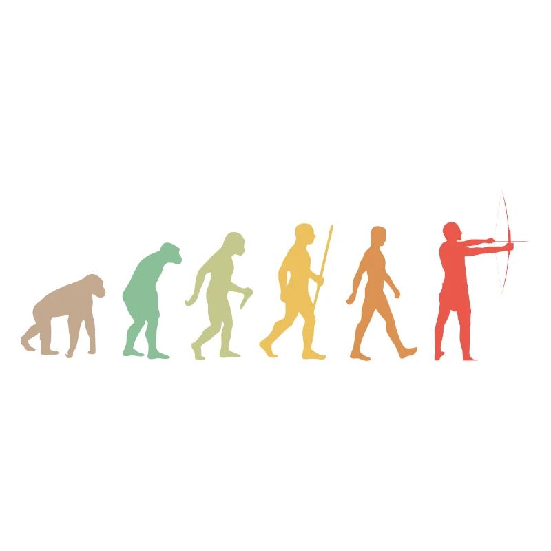 Bogenschießen Evolution Geschenk Bogenschütze