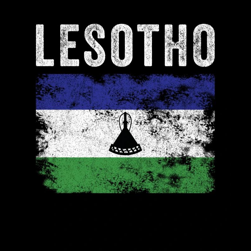 Lesotho Flag Distressed - Basotho Flag