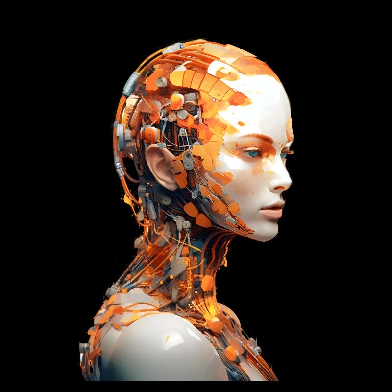 Portrait eines weiblichen Androiden