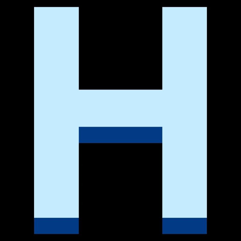 Pop und moderner blauer Buchstabe h