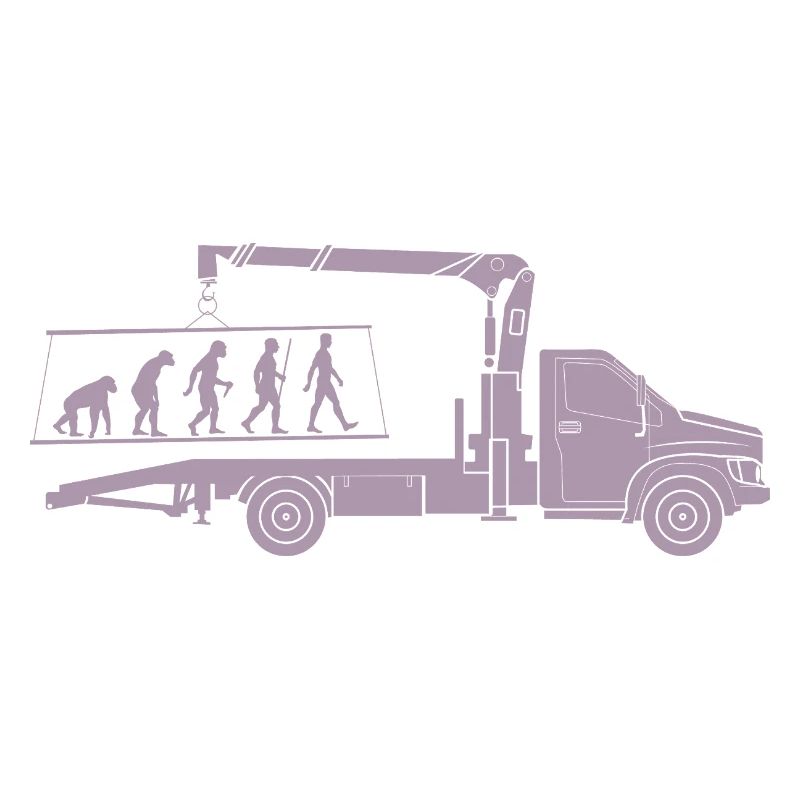 Tow Truck Evolution Silhouette Minimalist