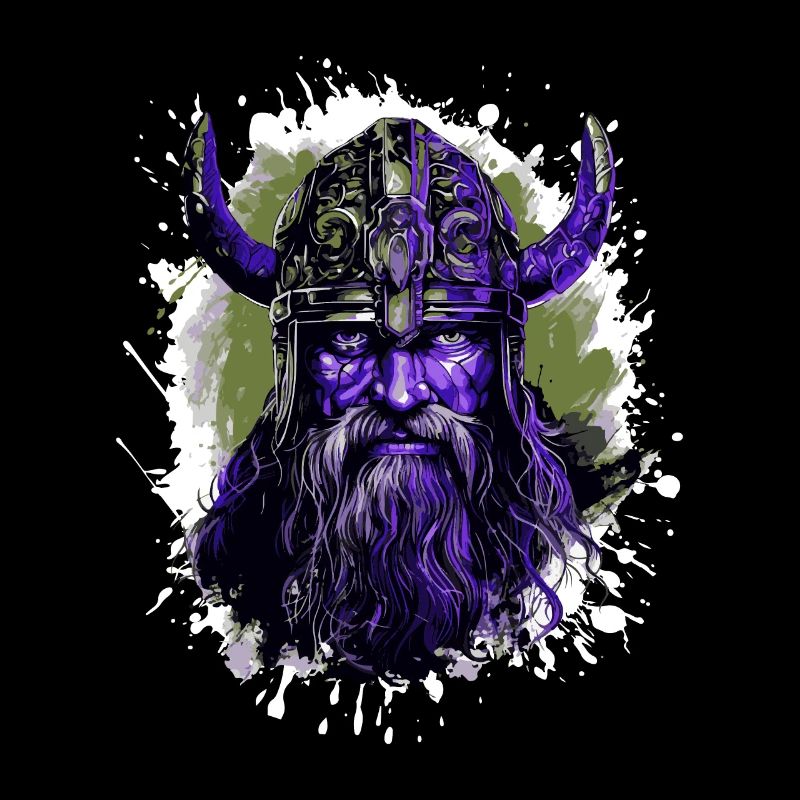 Wikinger Kopf Valhalla Krieger Bunt