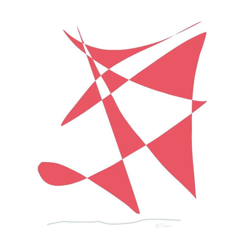 Cheval de dessin abstrait avec acrobate comme cavalier