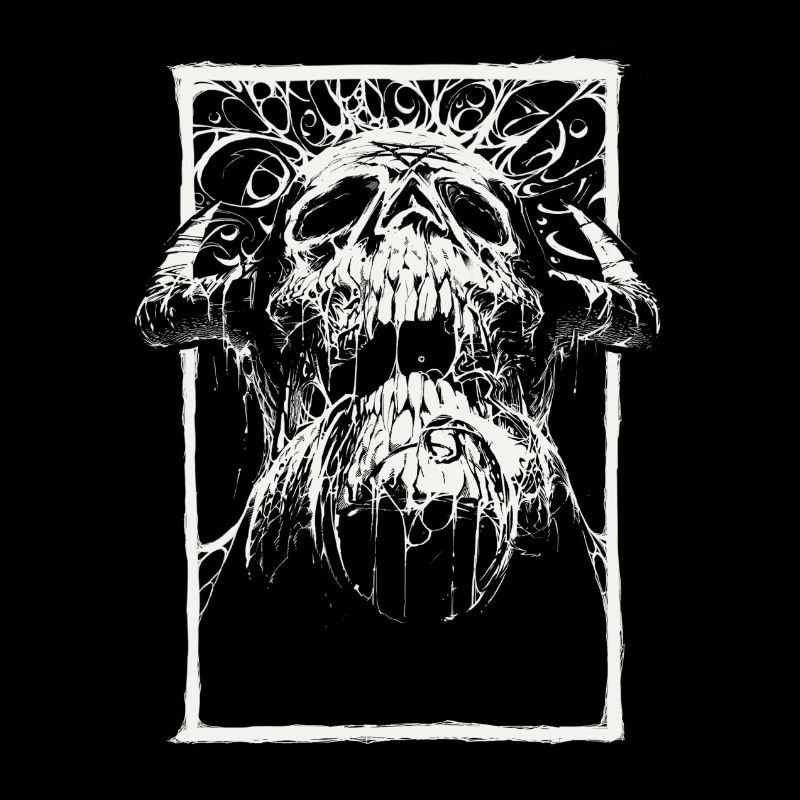 Comic Schaedel b / w