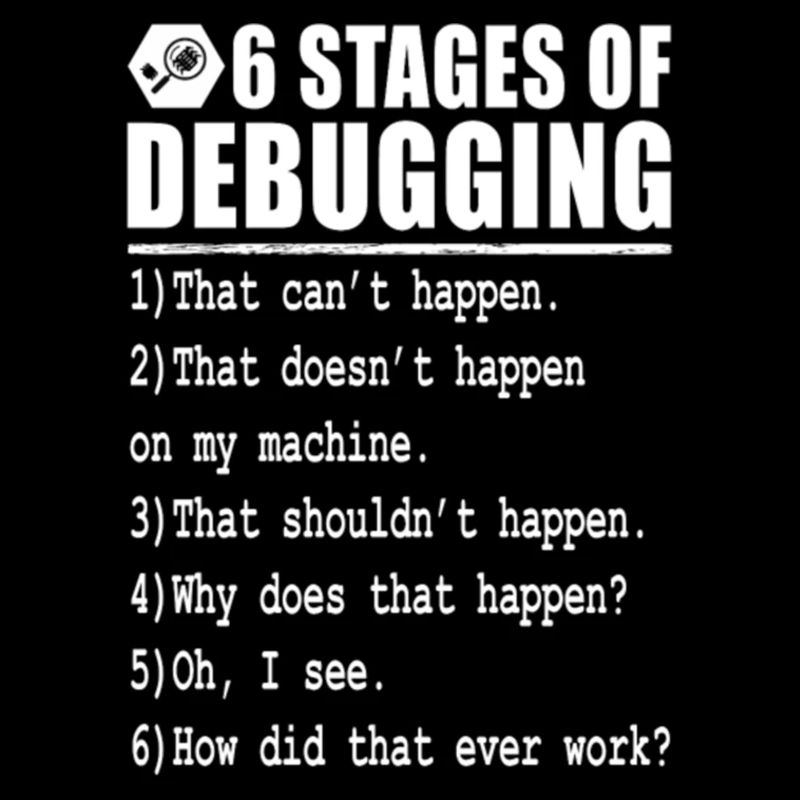 Debug 6 stages of debugging