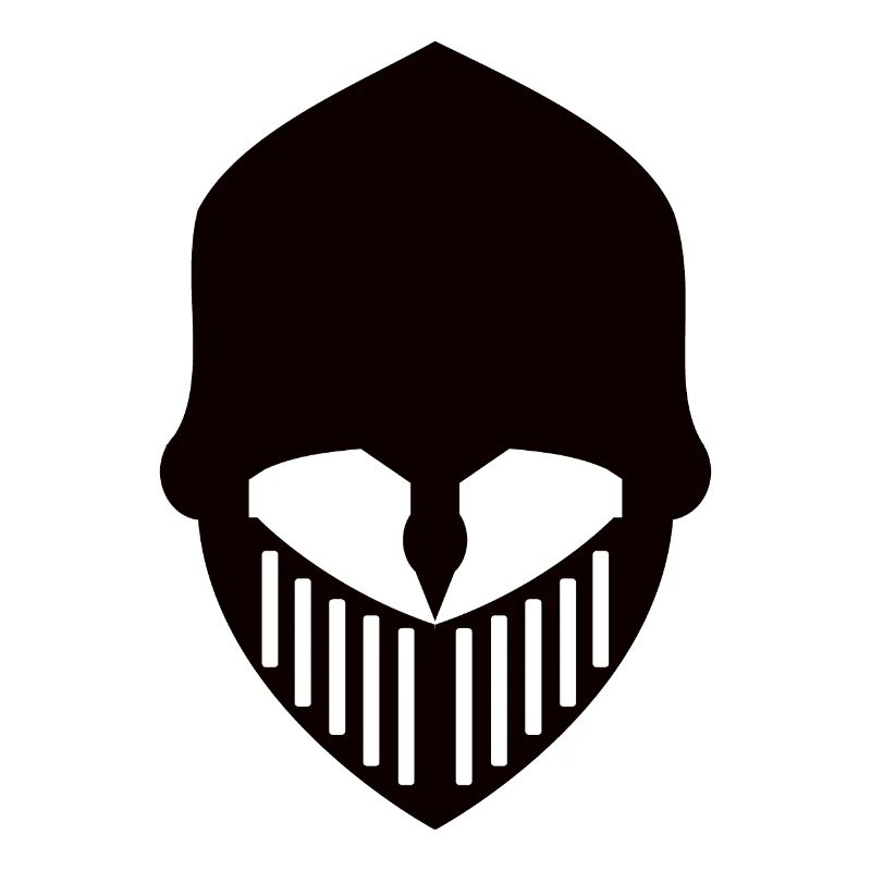 Ritterhelm Design - schwarzer Ritter