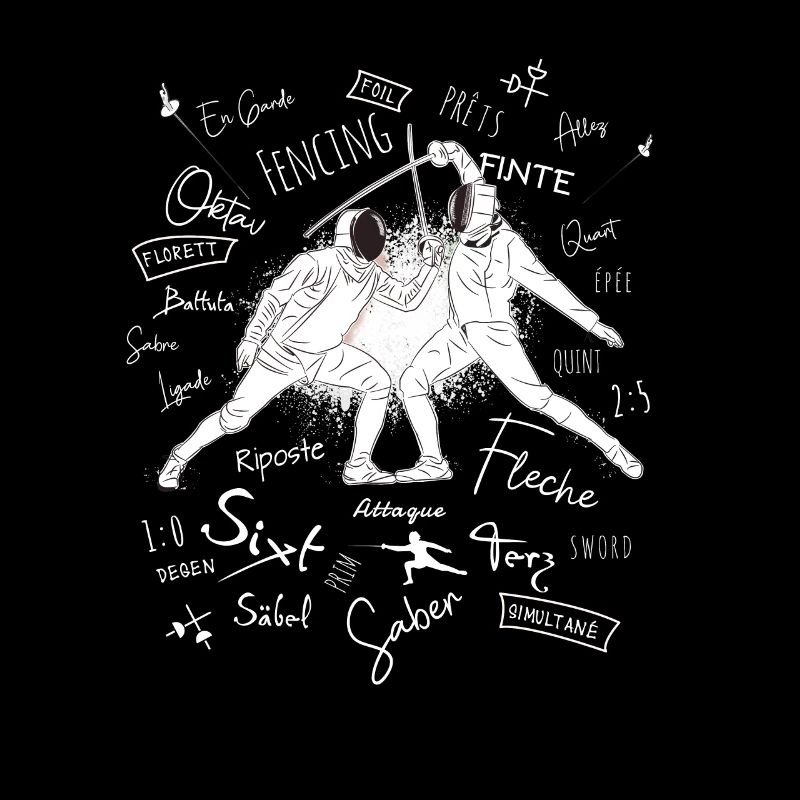 Fechten Begriffe Training Geschenk