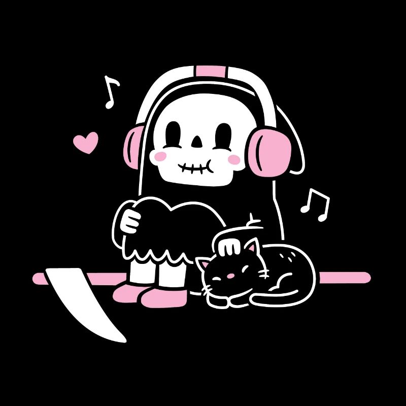 Cute Grim Reaper Taking A Break