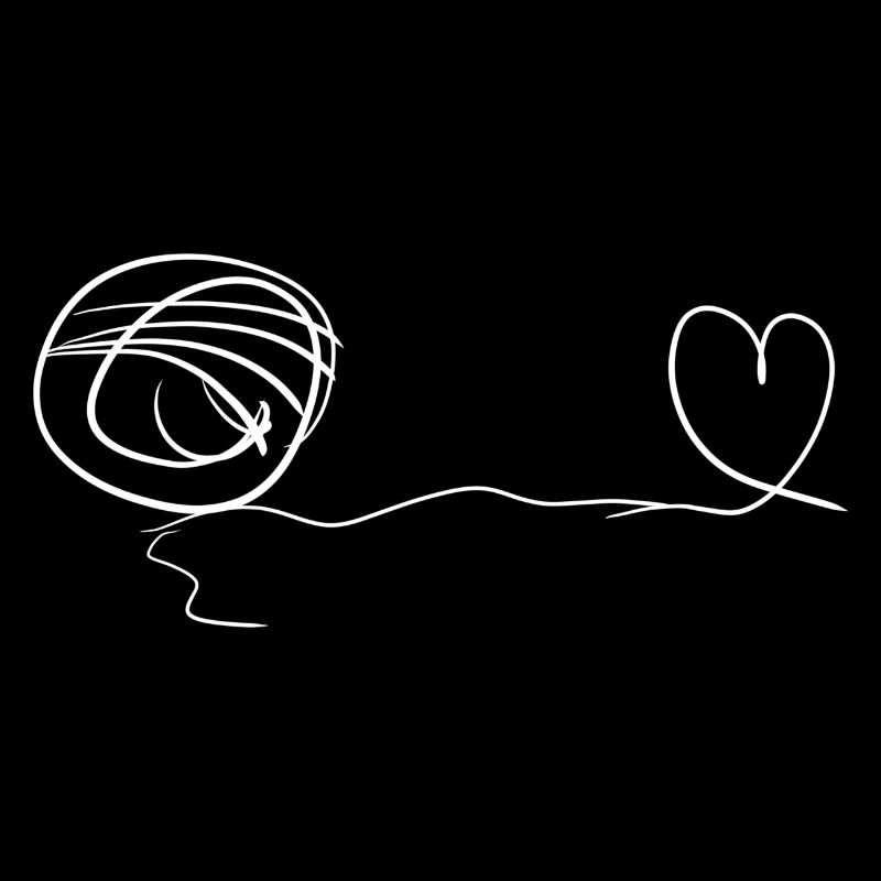 line thread heart love loop