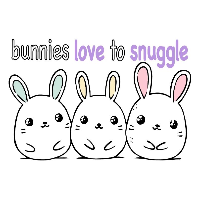 3 lapins blancs - lapin pastel