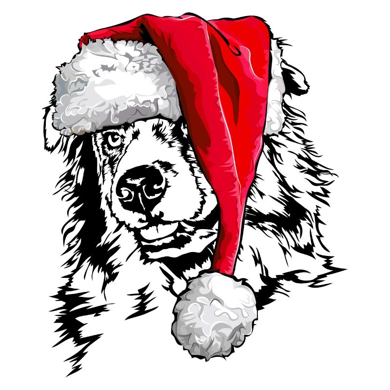 Santa AUSTRALIAN SHEPHERD Noël Wilsigns