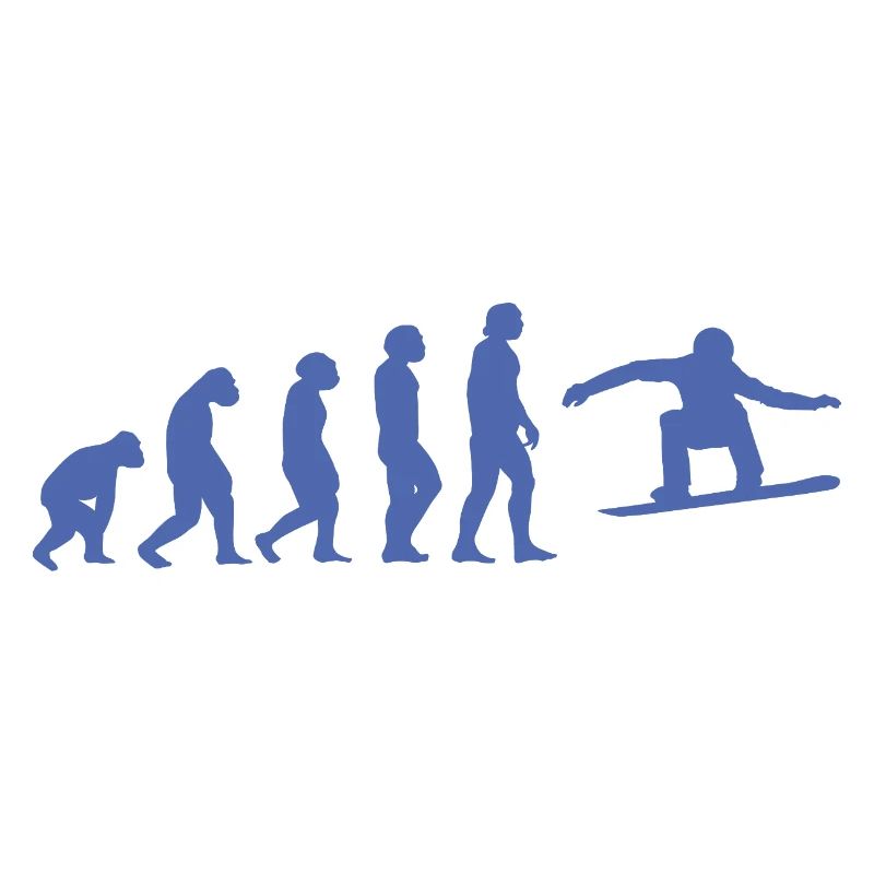 Snowboarder Evolution Silhouette Minimaliste