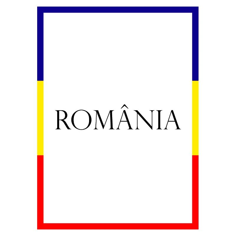 Roumanie România Lettrage de déclaration avec drapeau