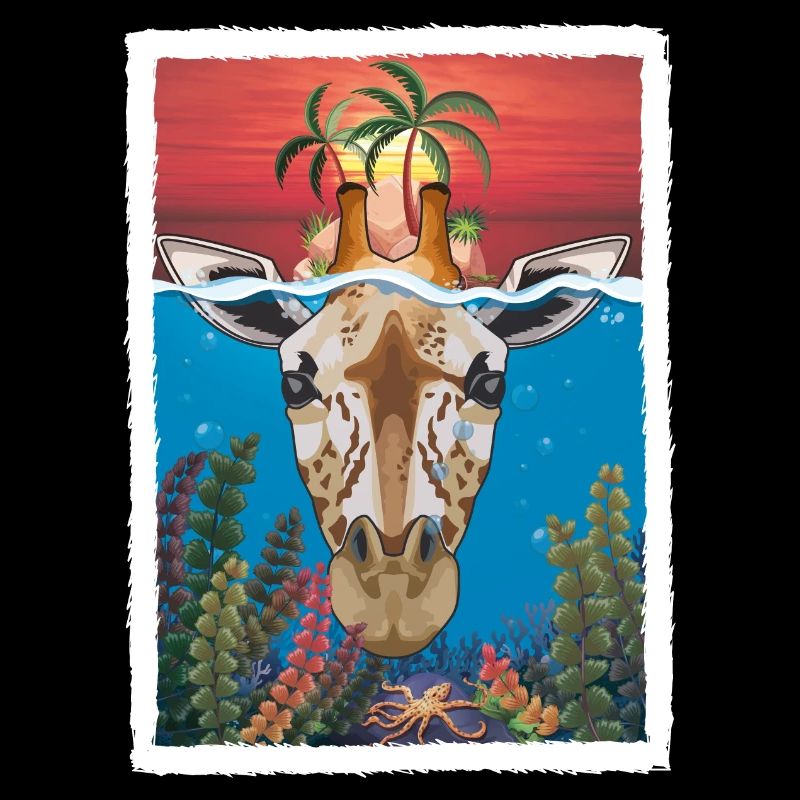 Giraffe unter Wasser 2