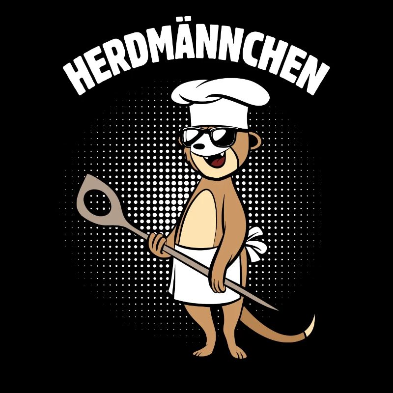 Herdmännchen - Erdmännchen mit Kochlöffel