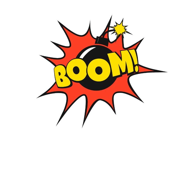 Comic Sprechblase speechbubble Boom bomb!