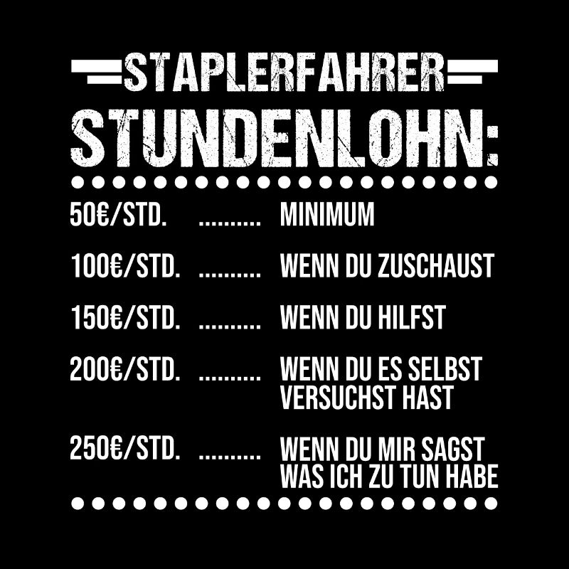Staplerfahrer Beruf Gabelstapler Geschenk