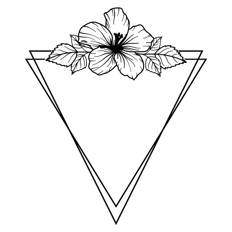 Hibiscus Boho Fleur peinte à la main